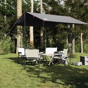 vidaXL Lona de campismo 300x294 cm impermeável cinzento e laranja