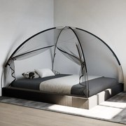 vidaXL Rede mosquiteira com portas malha 220 200x180x135 cm preto