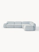 Sofá de canto modular em bouclé Wolke (4 lugares)