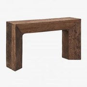 Consola De Entrada 150x35 Cm Em Madeira Reciclada Juvira Madeira Escura - Sklum