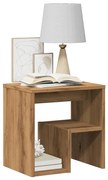 vidaXL Mesa de cabeceira 2 pcs derivados de madeira carvalho artesanal