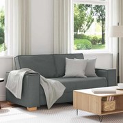 vidaXL Sofá de 2 lugares cinza escuro 140 cm tecido