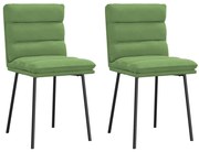 vidaXL Cadeiras de jantar 2 pcs veludo verde-claro