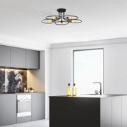 Candeeiro de Teto Circle – Preto – 73 x 73 cm