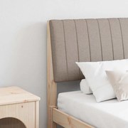vidaXL Cabeceira estofada Cinzento-acastanhado 160 cm