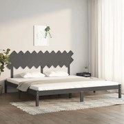 vidaXL Estrutura de cama 200x200 cm cinzento madeira maciça