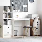 vidaXL Secretária de Escrita Branca MDF 80 x 40 x 76 cm Simples