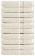 vidaXL Toalhas premium SOLUND 10 pcs 100x200 cm 600 gsm creme