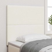 Cabeceira vidaXL Design Simples Creme 80 cm Tecido de Veludo