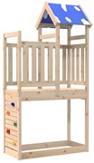 vidaXL Torre de Brincar Castanho Madeira de Pinheiro Sólida