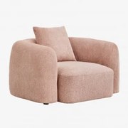 Poltrona Coco Chenille Tecido Chenille Rosa Quartzo - Sklum