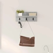 vidaXL Cabideiro de Parede Cinzento 40 x 10,5 x 18 cm