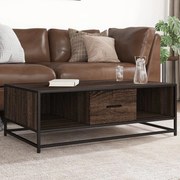 Mesa centro 100x57x35 cm deriv. madeira/metal carvalho castanho