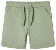 Calções de criança com cordão cor caqui-claro 140