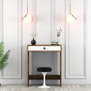 Mesa de Maquilhagem Lizbon – Noz/Branco – 70 cm x 40 cm x 84,7 cm