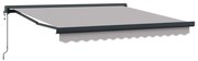 vidaXL Toldo Cinzento-claro 300 x 250 x 165 cm Poliéster e Alumínio