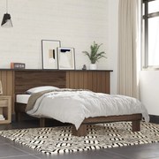 vidaXL Estrutura de cama derivados de madeira/metal carvalho castanho