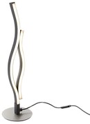 Candeeiro de Mesa de Design Preto com Prata Incl. LED Regulável em 3 Níveis em Kelvin - Blaze Design