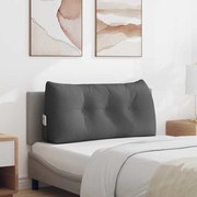 vidaXL Travesseiro para Costas Cinza Escuro 100 x 24 x 50 cm tecido