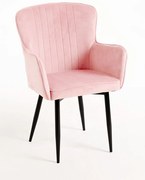 Pack 6 Cadeiras Dalye Veludo - Rosa