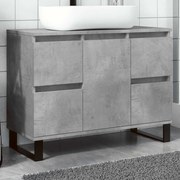 vidaXL Armário lavatório WC 80x33x60cm derivados madeira cinza cimento