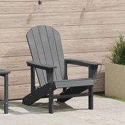 vidaXL Cadeira Adirondack Cinza Claro 74 x 82 x 91 cm em HDPE