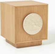 Mesa de cabeceira com tampo em travertino Holden