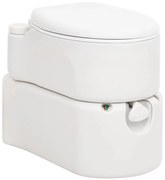 vidaXL Sanita integrada p/ campismo 24+17 L PEAD e esmalte branco