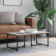 vidaXL Mesa de centro 90x50x35 cm derivados madeira cinzento sonoma