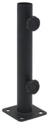 vidaXL Base de guarda-sol para poste de Ø32/34/38 mm aço preto fosco