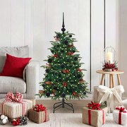 vidaXL Árvore de Natal Artificial Verde 120 cm PVC, Metal e Plástico