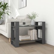 vidaXL Estante/divisória 80x35x56,5 cm pinho maciço cinzento