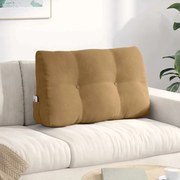 vidaXL Travesseiro para Costas Castanho 80 x 24 x 50 cm Veludo