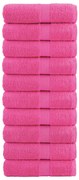 vidaXL Toalhas de rosto premium SOLUND 10 unidades rosa 30x30 cm 600 g/m²