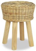 vidaXL Banco de bar vime genuíno