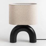 Candeeiro De Mesa Em Cerâmica Finley Preto - Sklum