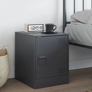 vidaXL Mesa de cabeceira 34,5x39x44 cm aço antracite