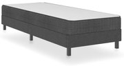 Cama boxspring 90x200 cm tecido cinzento