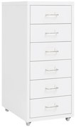 vidaXL Arquivador móvel 28x41x69 cm metal branco