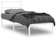 vidaXL Estrutura de cama com cabeceira 80x200 cm metal branco
