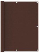 vidaXL Tela de varanda 120x400 cm tecido Oxford castanho