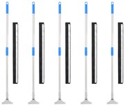 vidaXL Rodo de chão 5 pcs 75x122,5 cm aço e borracha