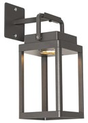 Candeeiro de parede para exterior cinzento escuro c/ LED recarregável - Yara Moderno