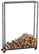 Suporte para lenha Hetta 25 x 80 x 150 cm Preto