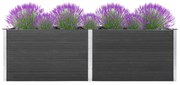 vidaXL Canteiro elevado de jardim 200x50x91 cm WPC cinzento