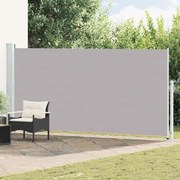 vidaXL Toldo lateral retrátil para pátio 180x500 cm cinzento