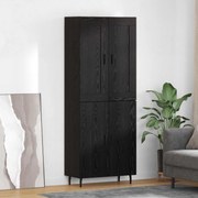 vidaXL Buffê 2 pcs Carvalho Preto Madeira processada