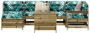 vidaXL 7 pcs conjunto sofás jardim madeira de pinho impregnada