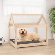 vidaXL Cama para cães 81x60x70 cm madeira de pinho maciça