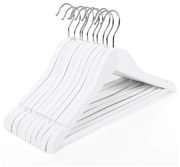 Cabides infantis SONGMICS de madeira maciça, pacote com 20, com ponte e entalhes, gancho giratório 360°, branco, 35 cm CRW06W-20